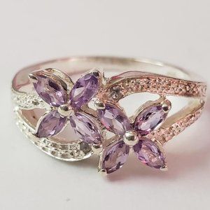Sterling amethyst ring